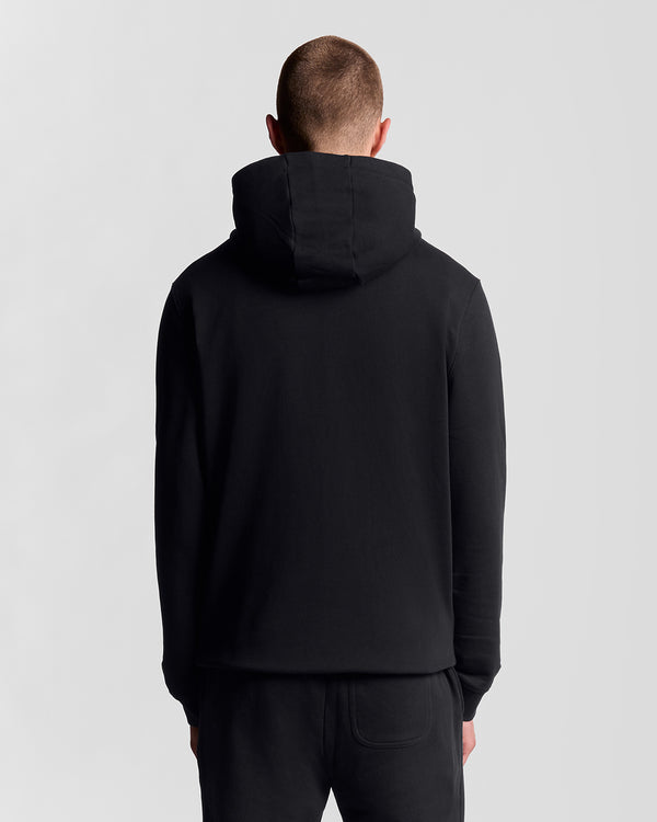 Lyle & Scott Loopback Cotton Full Zip Hoodie Jet Black