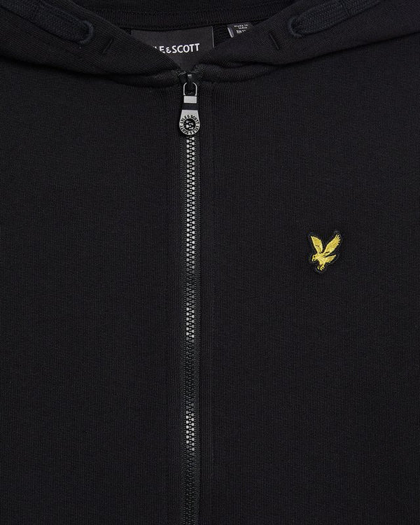 lyle & scott Loopback Cotton Full Zip Hoodie Jet Black