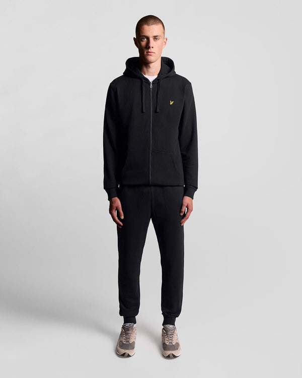 lyle & scott Loopback Cotton Full Zip Hoodie Jet Black