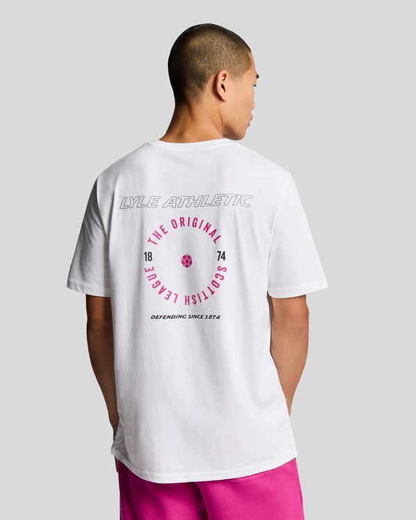 Lyle & Scott Lyle Athletic Graphic T-Shirt White/ Fushia