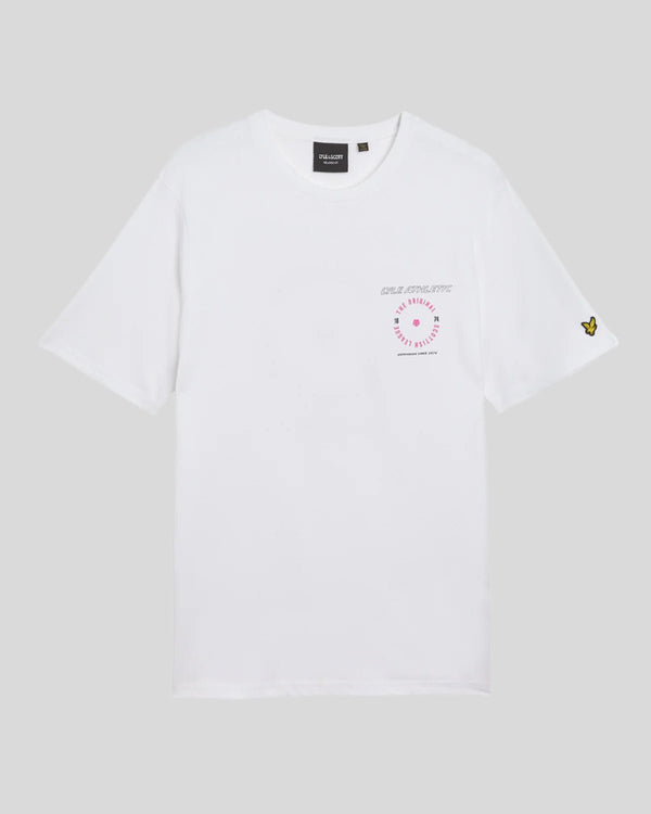 Lyle & Scott Lyle Athletic Graphic T-Shirt White/ Fushia
