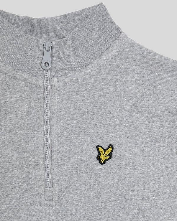 lyle & scott 1/4 Zip Jumper Light Grey Marl
