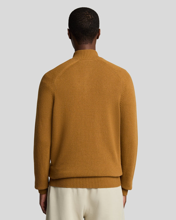 Lyle & Scott 1/4 Zip Knit Jumper Golden Heather