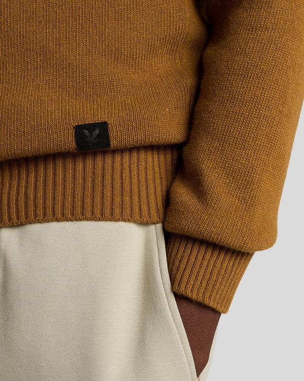 Lyle & Scott 1/4 Zip Knit Jumper Golden Heather