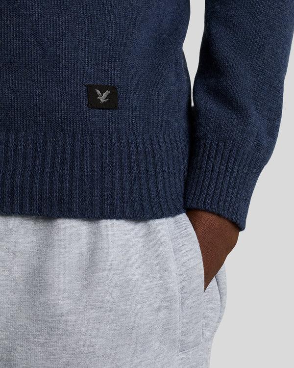 Lyle & Scott 1/4 Zip Knit Jumper Navy Heather