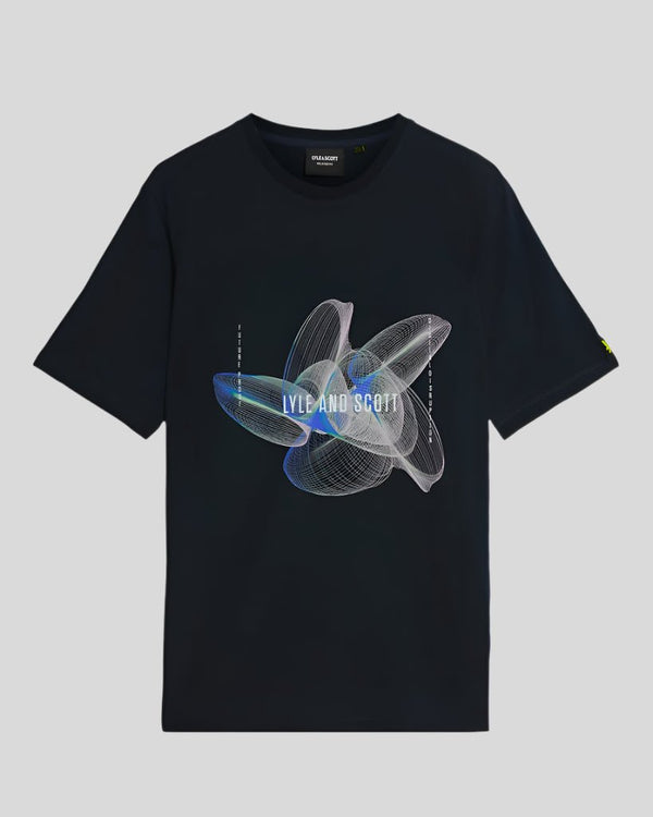 Lyle & Scott 3D Line Graphic T-Shirt Dark Navy
