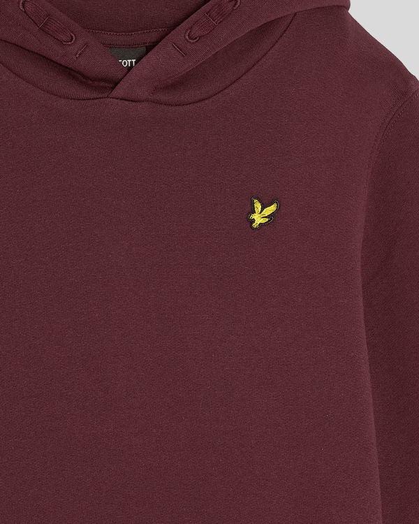 Lyle & Scott Brush Back Hoodie Burgundy