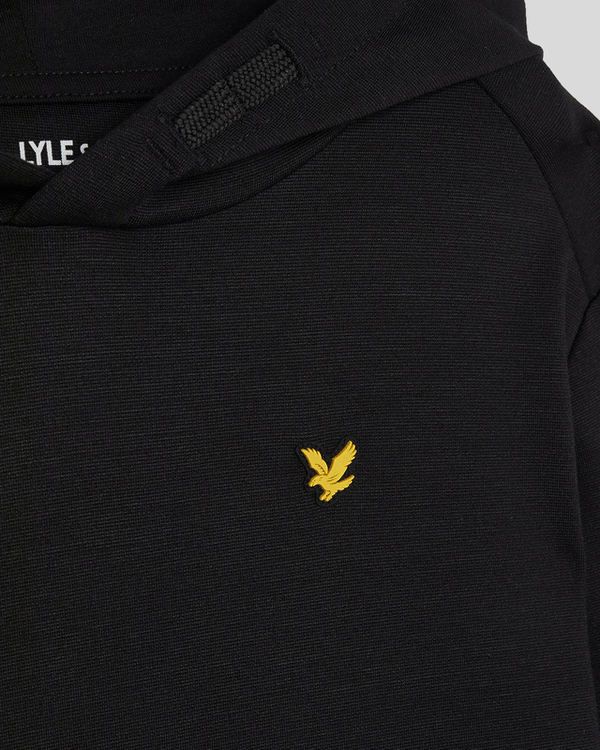 Lyle & Scott Brushback Fleece Hoodie Jet Black