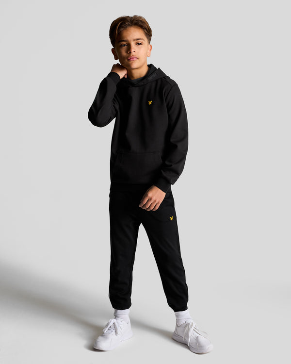 lyle & scott Brushback Fleece Hoodie Jet Black