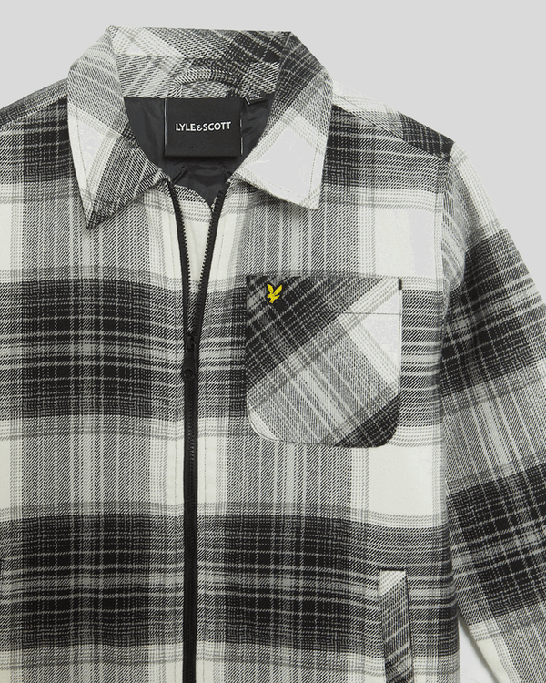 Lyle & Scott Brushed Check Jacket Jet Black