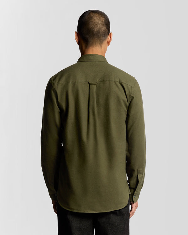 Lyle & Scott Button Down Flannel Shirt Deep Depths