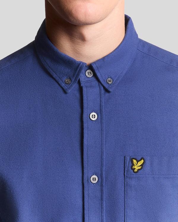 Lyle & Scott Button Down Flannel Shirt Twilight