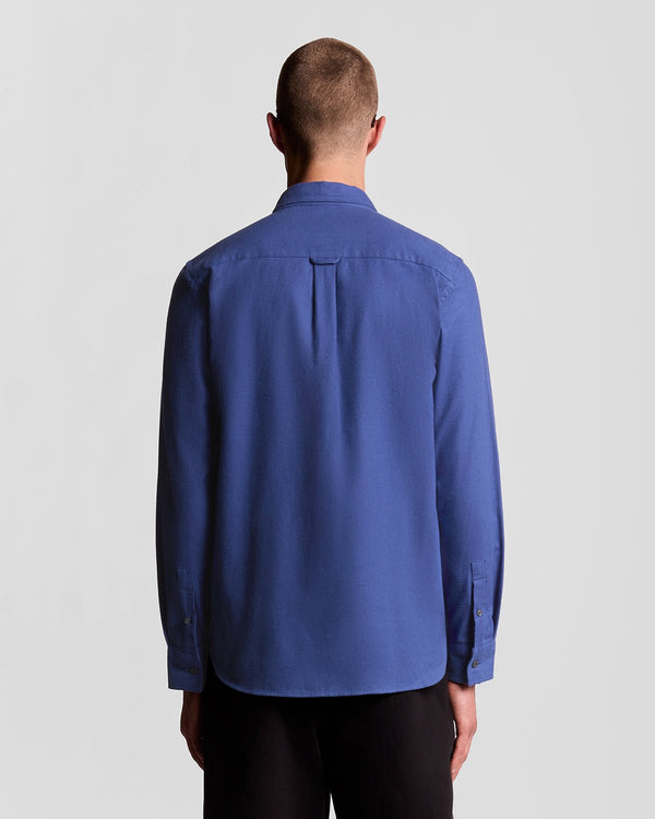 Lyle & Scott Button Down Flannel Shirt Twilight