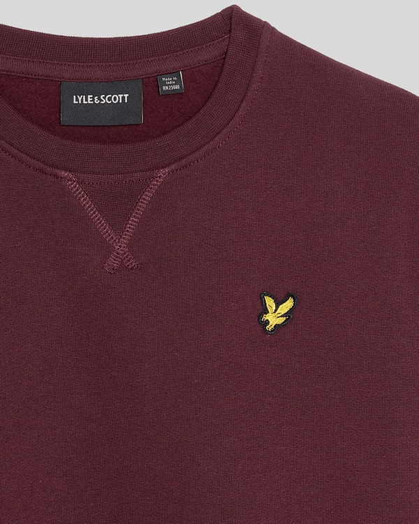 Lyle & Scott Classic Crew Neck Sweatshirt Burgundy