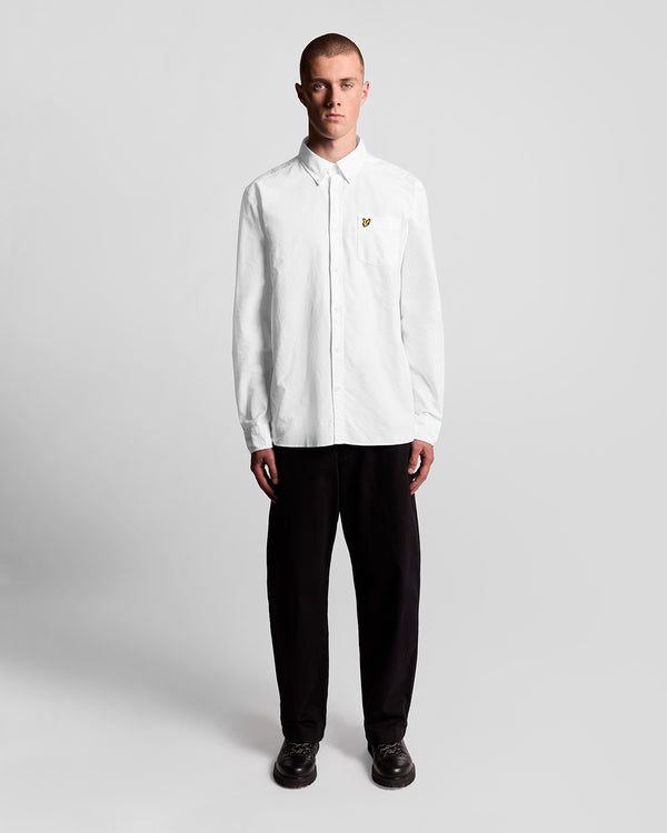 lyle & scott Cotton Button Down Oxford Shirt White