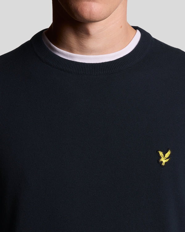 Lyle & Scott Cotton Crew Neck Jumper Dark Navy