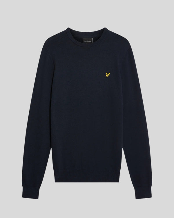 Lyle & Scott Cotton Crew Neck Jumper Dark Navy