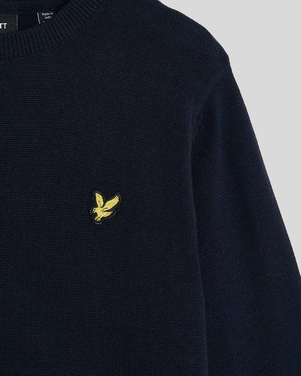Lyle & Scott Cotton Crew Neck Jumper Dark Navy
