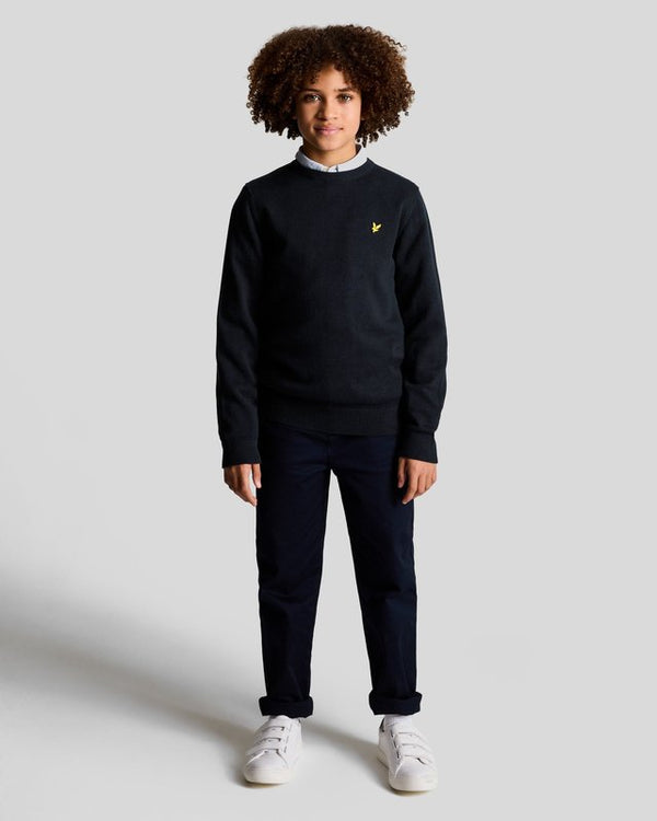 lyle & scott Cotton Crew Neck Jumper Dark Navy
