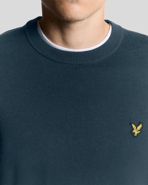 Lyle & Scott Cotton Crew Neck Jumper Rich Teal