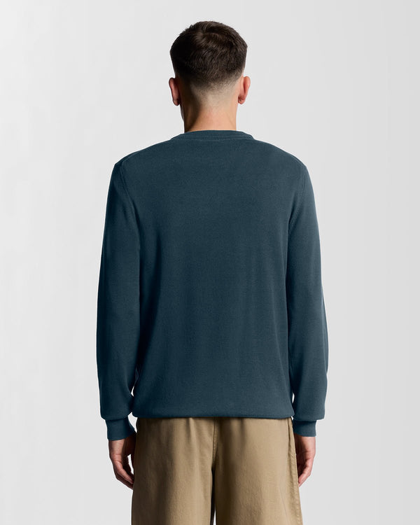 Lyle & Scott Cotton Crew Neck Jumper Rich Teal