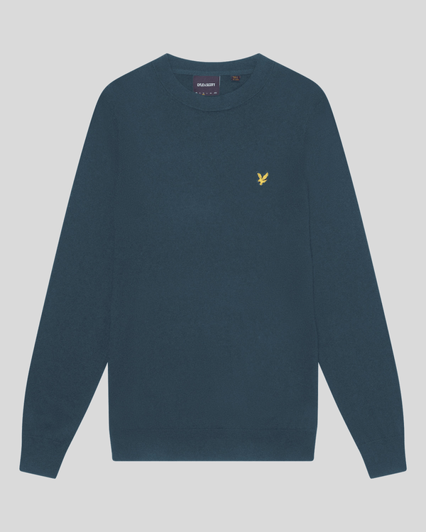 Lyle & Scott Cotton Crew Neck Jumper Rich Teal