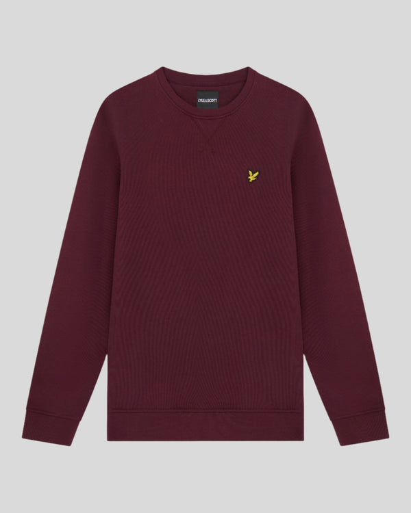 Lyle & Scott Cotton Crew Neck Sweatshirt Burgundy