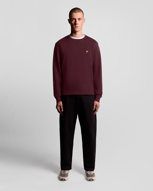 lyle & scott Cotton Crew Neck Sweatshirt Burgundy