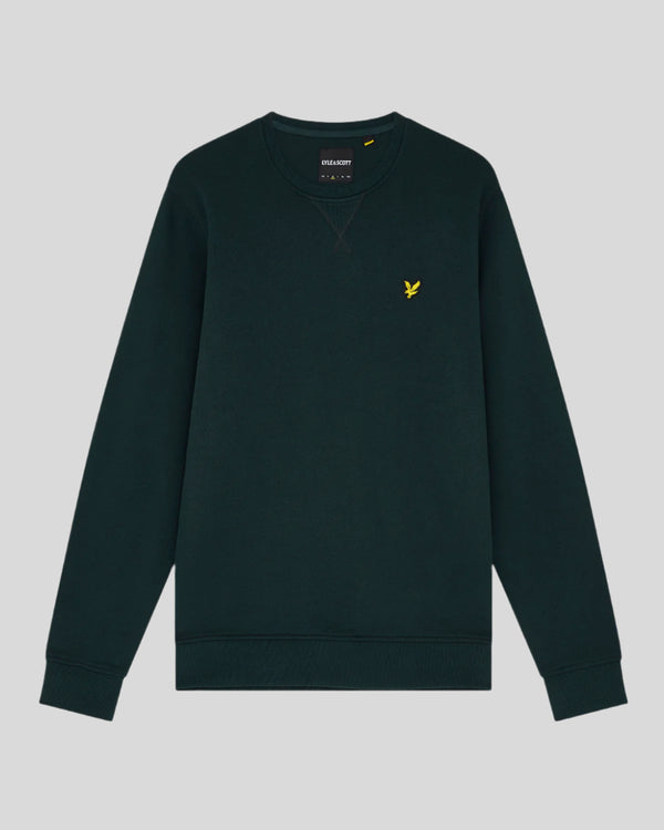 Lyle & Scott Cotton Crew Neck Sweatshirt Dark Green