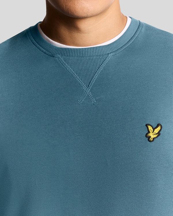 Lyle & Scott Cotton Crew Neck Sweatshirt Deep Water