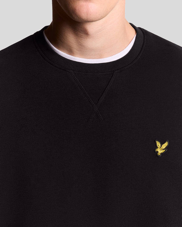 Lyle & Scott Cotton Crew Neck Sweatshirt Jet Black
