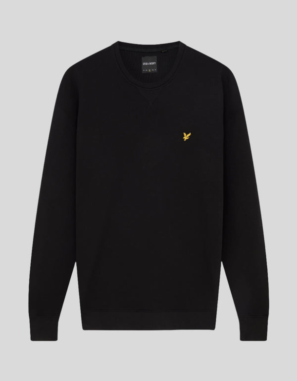 Lyle & Scott Cotton Crew Neck Sweatshirt Jet Black
