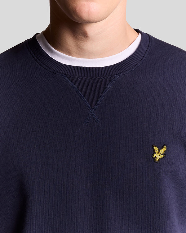 Lyle & Scott Cotton Crew Neck Sweatshirt Navy
