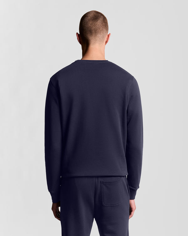 Lyle & Scott Cotton Crew Neck Sweatshirt Navy