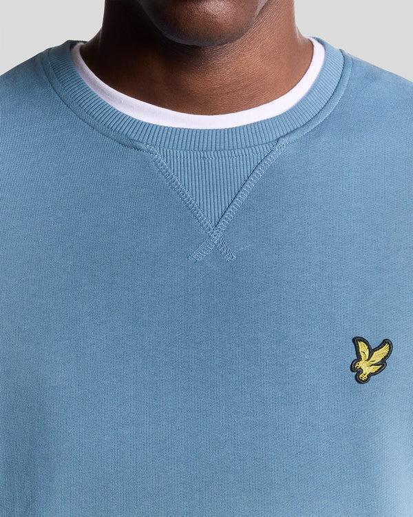 Lyle & Scott Cotton Crew Neck Sweatshirt Ocean Sky