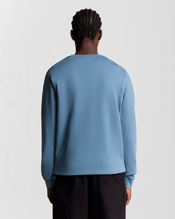 Lyle & Scott Cotton Crew Neck Sweatshirt Ocean Sky
