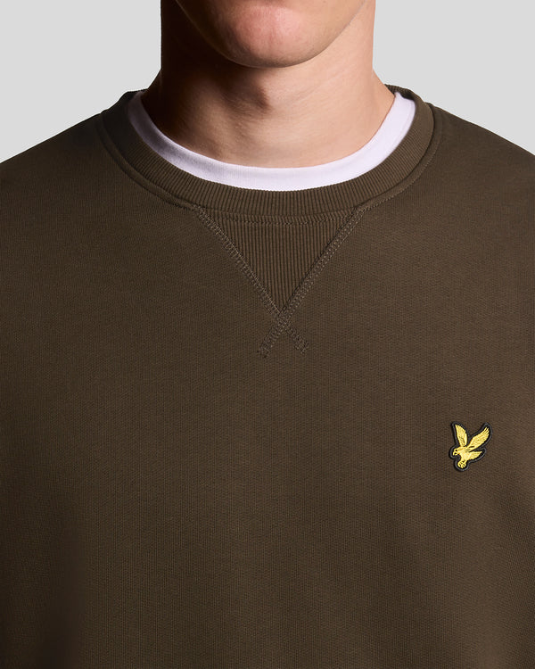 Lyle & Scott Cotton Crew Neck Sweatshirt Olive