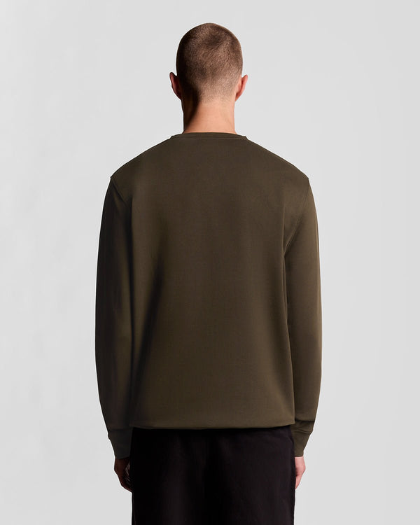 Lyle & Scott Cotton Crew Neck Sweatshirt Olive