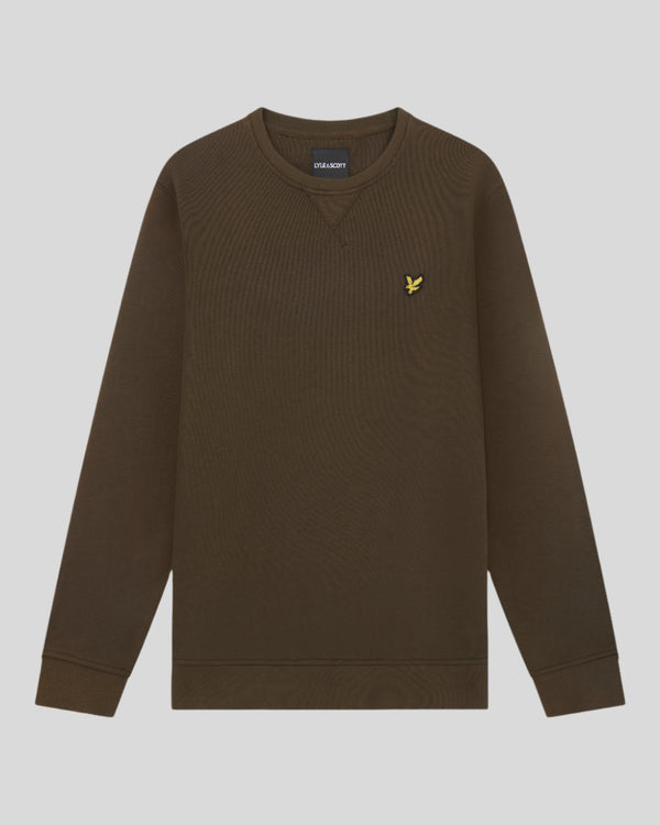 Lyle & Scott Cotton Crew Neck Sweatshirt Olive