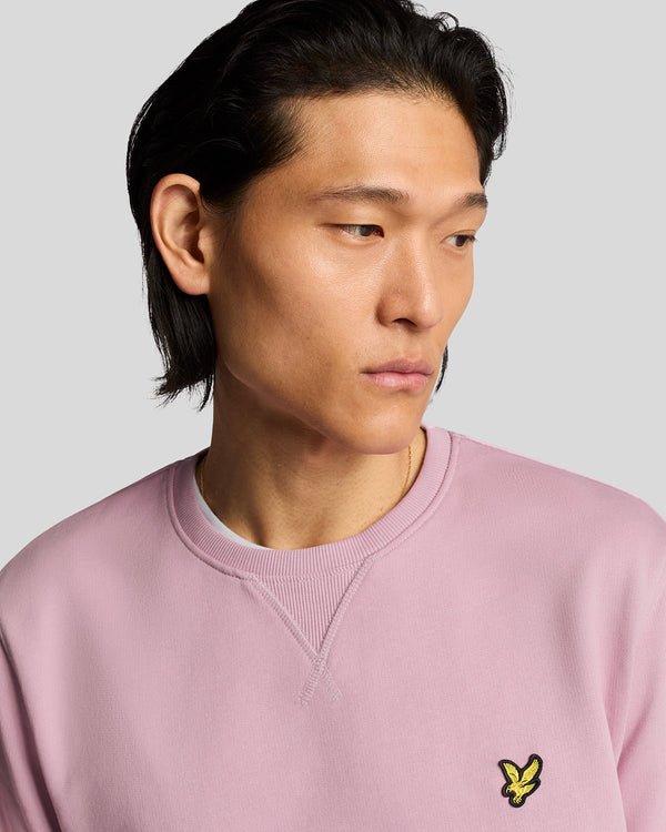 Lyle & Scott Cotton Crew Neck Sweatshirt Pink Light