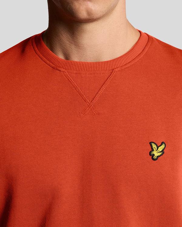 Lyle & Scott Cotton Crew Neck Sweatshirt Tuscan Red