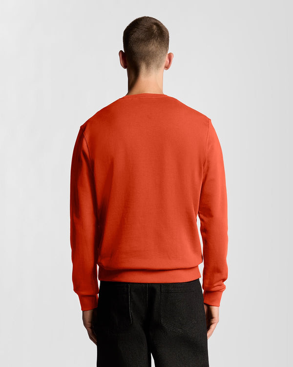 Lyle & Scott Cotton Crew Neck Sweatshirt Tuscan Red