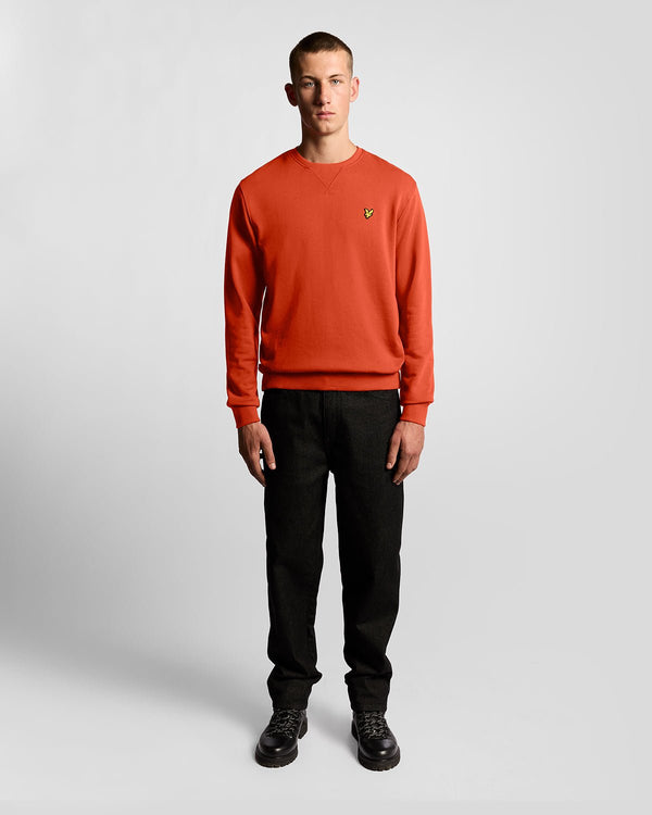 lyle & scott Cotton Crew Neck Sweatshirt Tuscan Red
