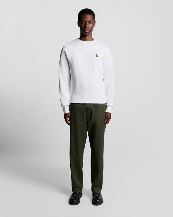 lyle & scott Cotton Crew Neck Sweatshirt White