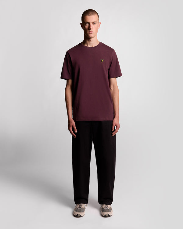 lyle & scott Cotton Crew Neck T-Shirt Burgundy