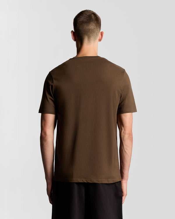 Lyle & Scott Cotton Crew Neck T-Shirt Deep Sepia