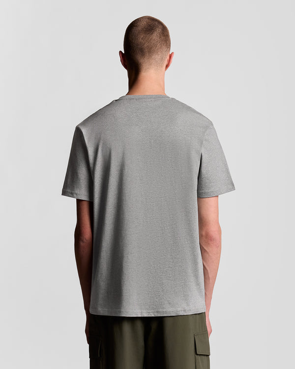 Lyle & Scott Cotton Crew Neck T-Shirt Mid Grey Marl