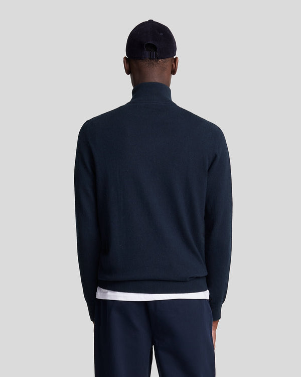 Lyle & Scott Cotton Merino 1/4 Zip Jumper Dark Navy