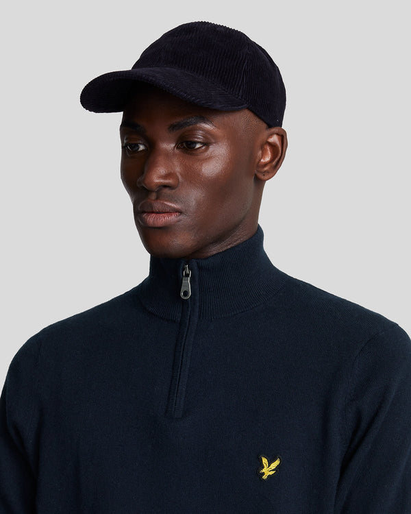 Lyle & Scott Cotton Merino 1/4 Zip Jumper Dark Navy