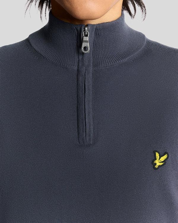 Lyle & Scott Cotton Merino 1/4 Zip Jumper Graystone